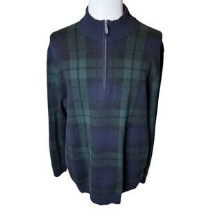 Vineyard Vines NEW Boathouse Blackwatch Plaid Sweater Quarter Zip Men’s 2XL